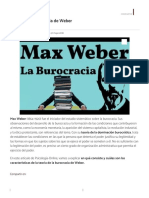 Teoría de la Burocracia de Max Weber - Resumen.