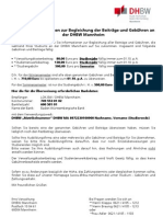 Informationsblatt Gebuehren Beitraege Fuer Das Studienjahr 2010 2011