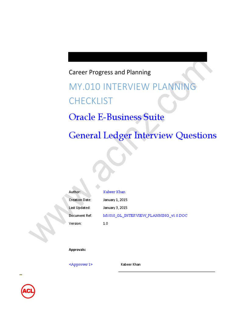 My.010 Interview Planning Checklist: Oracle E-Business Suite General ...