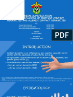 Clinical Manifestation and Pathomechanism of Irritant Contact Dermatitis and Allergic Contact Dermatitis