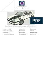 Manual Reparación VW Golf MkIII 93-98 Motores Transmisión Frenos