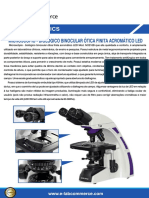 Microscópio Biológico - Binocular Ótica Finita Acromático LED