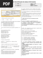 AVALIAÇÃO Recuperação 3 Ano ( Serve Para Mensal 3 a)