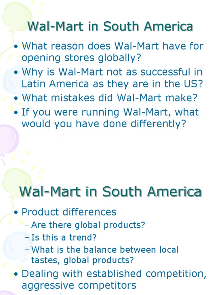 Wal-Mart in South America | PDF | Walmart | Globalization