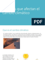 Factores Que Afectan El Cambio Climático