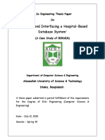 Designing and Interfacing A Hospital-Based Database System: B.SC Engineering Thesis Paper On " " (A Case Study of BIRDEM)