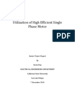 Utilization of High Efficient Single Phase Motor