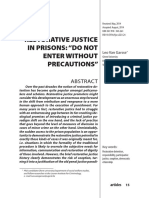Restorative Justice in Prisons: "Do Not Enter Without Precautions"
