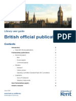 British Official Publications: Library User Guide