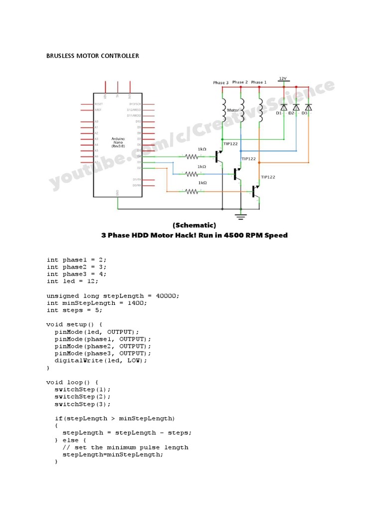 Brushless Motor Controller Code Guide | PDF | Computer Programming ...