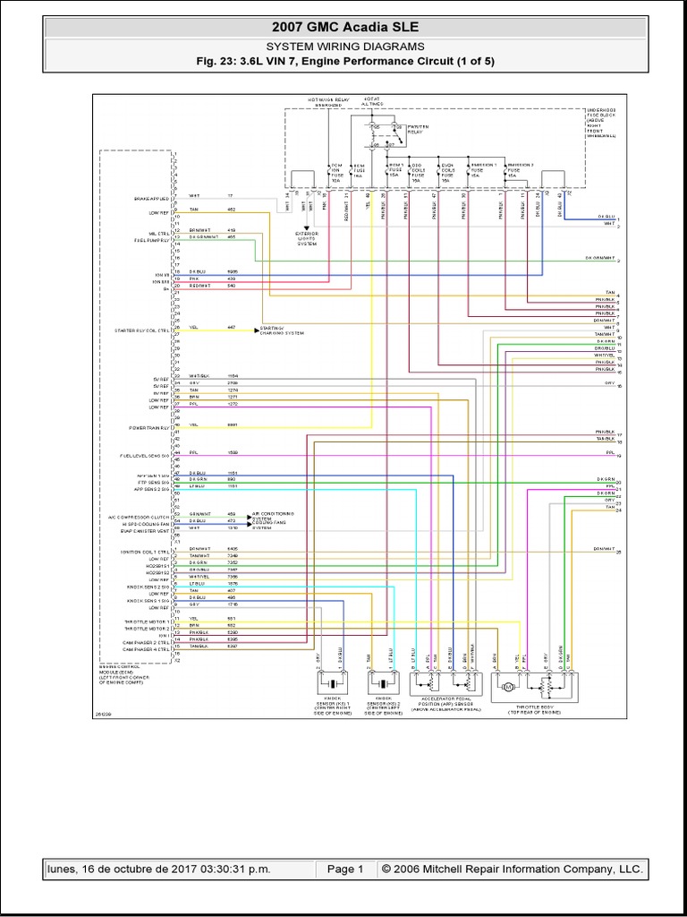 Acadia Auto Wiring Diagrams