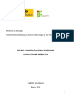 Licenciatura em Matemática IFSP