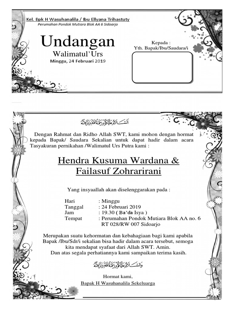 Undangan Walimatul Ursy Bustanuswordpresscom