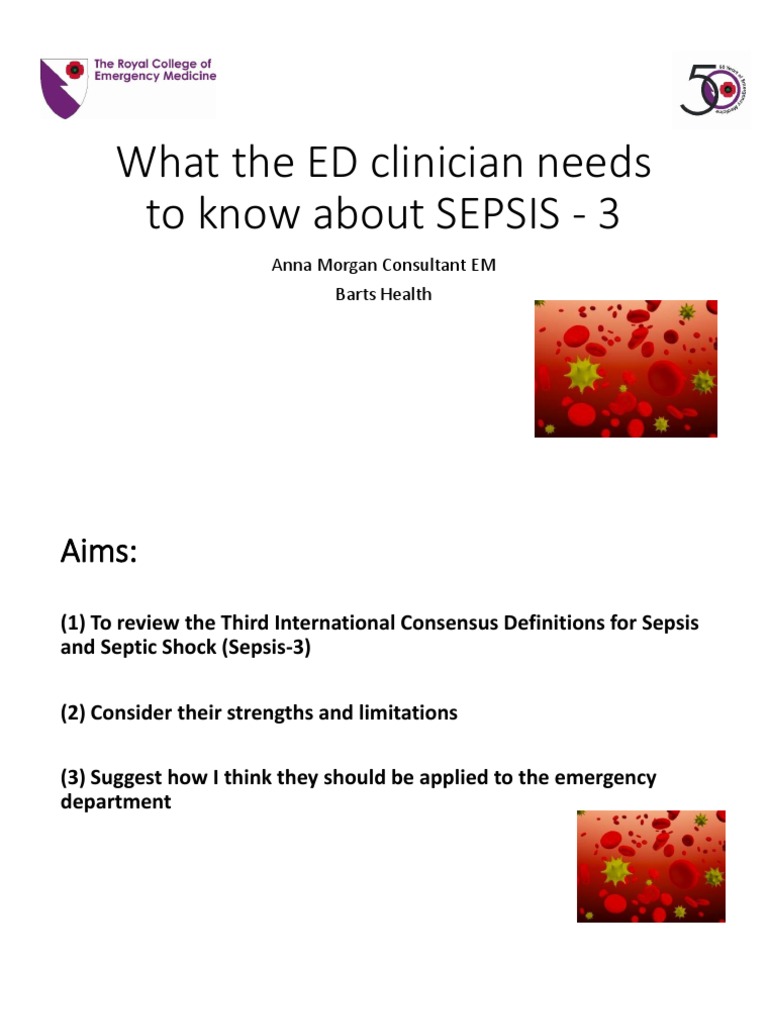Sepsis-3 Guidelines for ED Clinicians | PDF | Sepsis | Intensive Care ...