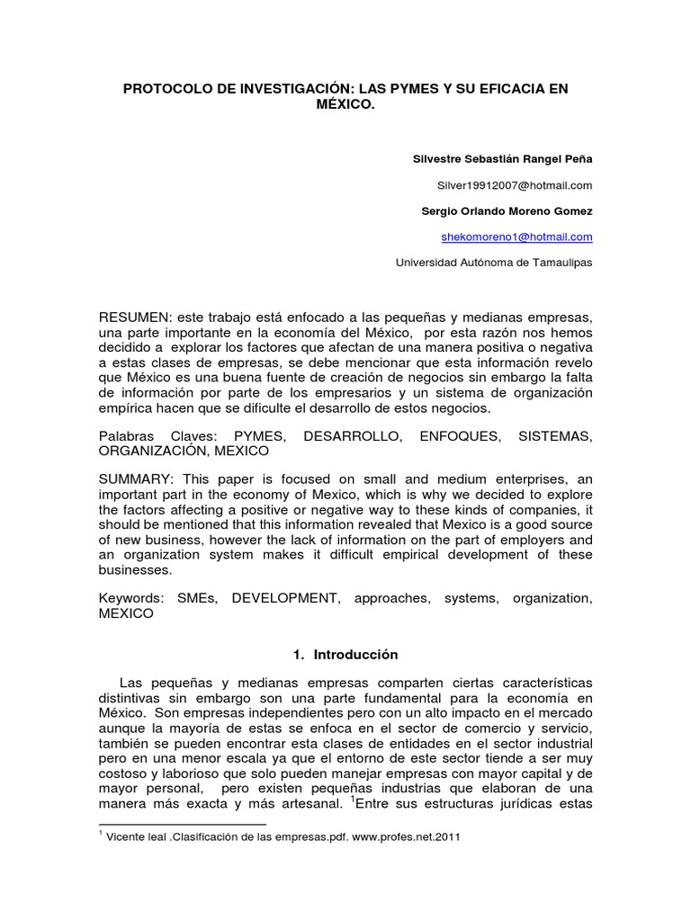 Eficacia de las PYMES en México | PDF | Liderazgo | Pequeñas y medianas ...