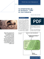 La Preparación de Un Proyecto TPM en La Industria