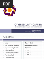 Cybersecurity Carrier: Melwin Syafrizal Introducing of Cybersecurity