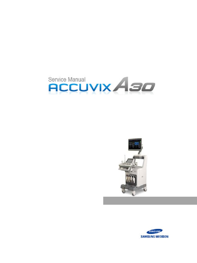 Manuel De Service Et Réparation Pour échographe Accuvix A30 - Occasion - Document Technique Pour Maintenance