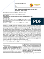 The Effect of Strategic Management Practices On SME Performances in Makassar, Indonesia