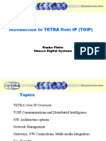 Introduction To TETRA Over IP (TOIP) : Ranko Pinter Simoco Digital Systems