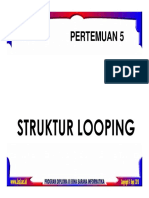 Pertemuan 5: Struktur Looping