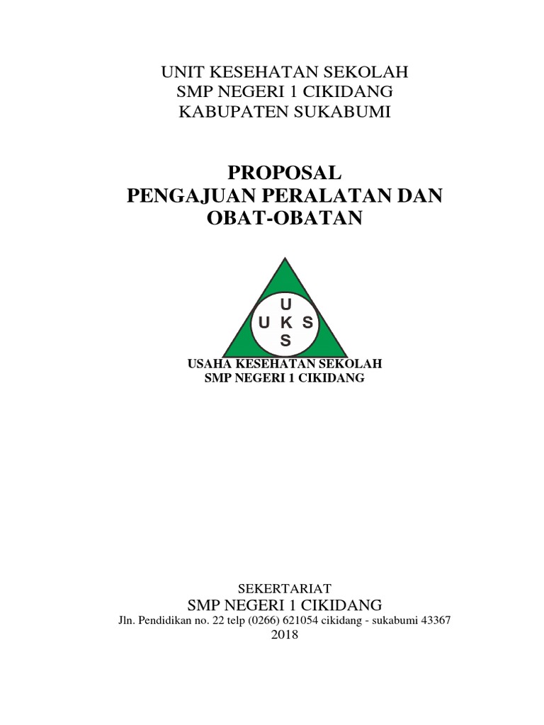 Proposal Pengadaan Obat Dan Peralatan Uks