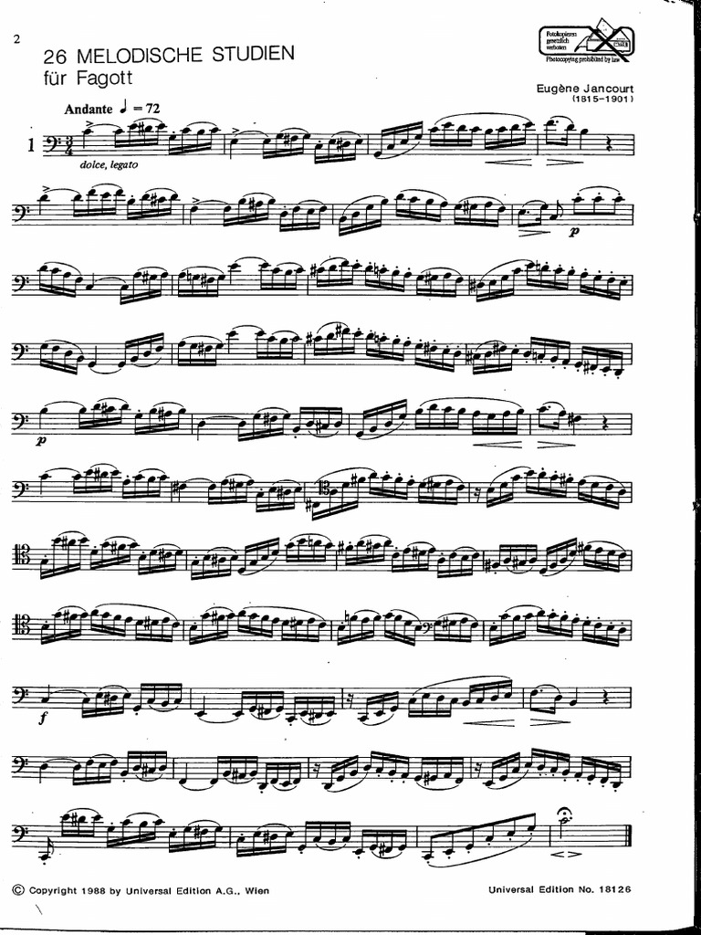 26 Melodic Studies Jancourt PDF