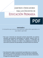 Perfiles Parametros e Indicadores de Los Docentes de Educacion Primaria