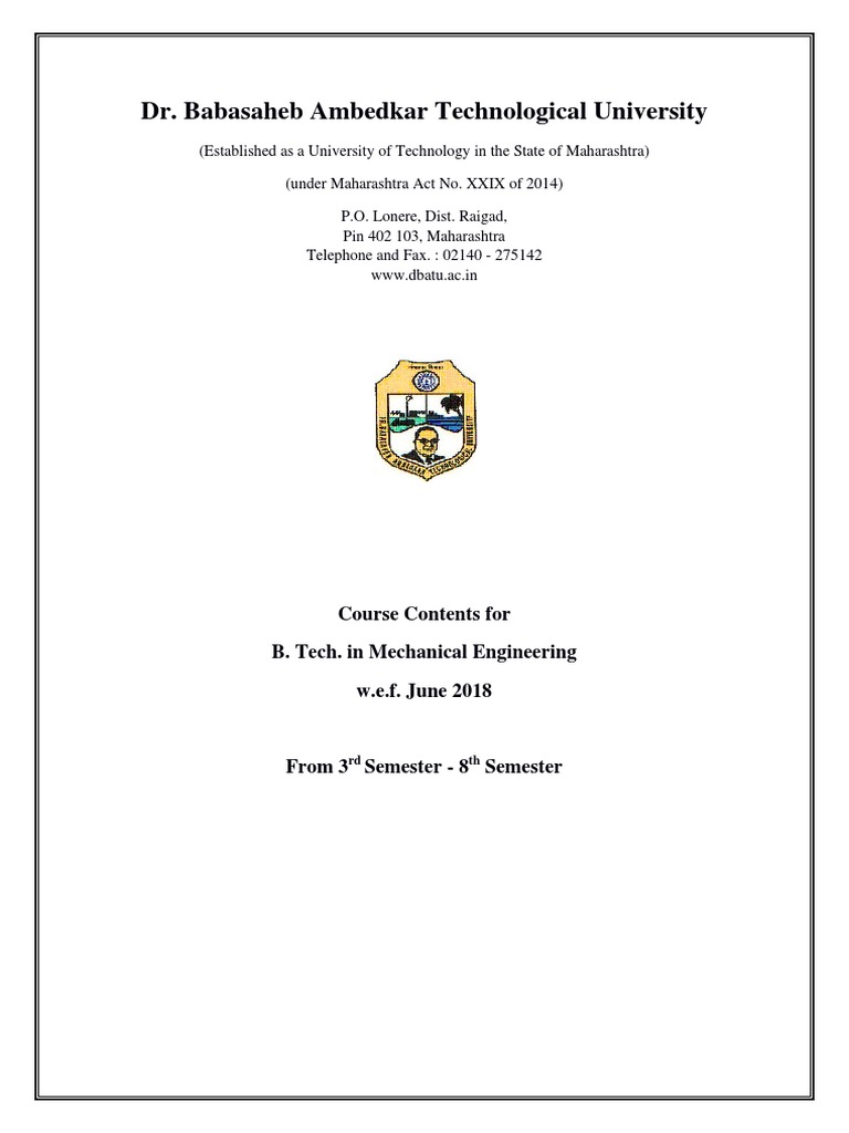 B. Tech Mechanical Engineering Syllabus | PDF | Fourier Transform ...