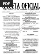 Gaceta Oficial 41588 Sumario