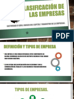 1.2 Clasificación de Las Empresas (Actividad o Giro, Origen Del Capital y Magnitud de La Empresa) .