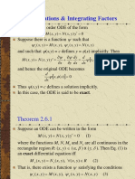 CH 2.6: Exact Equations & Integrating Factors: y y X N y X M