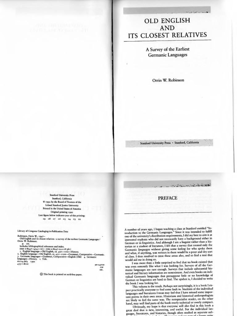 07 Old English and Its Closest Relatives PDF | PDF