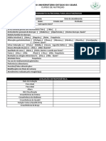 Ficha de Atendimento Nutricional para Adultos