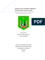 Ananlisis Pengaruh Kegagalan Material Terhadap Tenggelamnya Kapal Titanic