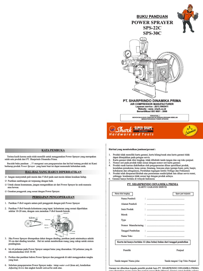 Buku Manual Sanchin Cs Power Sprayer Pdf