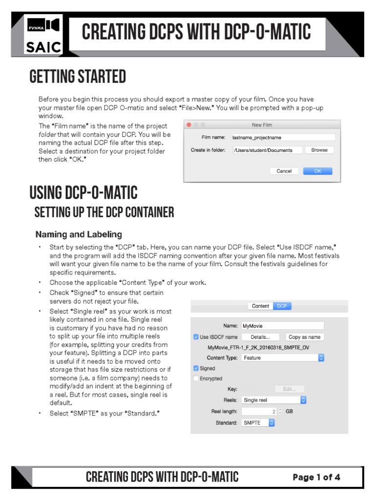 Create DCPs Using DCP-O-Matic Guide | PDF | Digital Television | Film ...