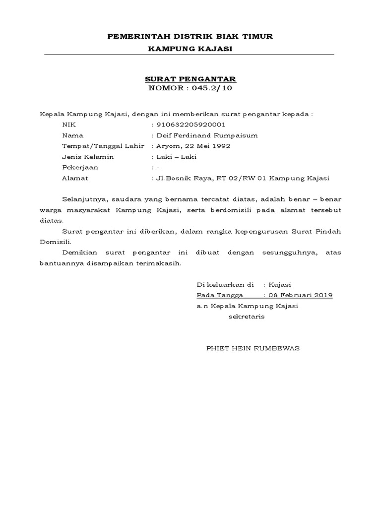 Surat Pengantar Pindah Pendudukdocx