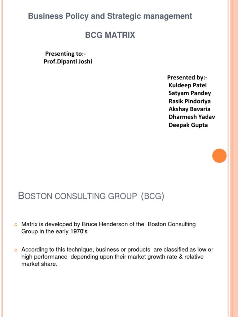 BCG Matrix130903130329 | PDF | Marketing | Business Economics
