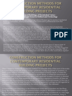 Construction of Buildings of Residential Nature - Development and Trend in Method and Technology