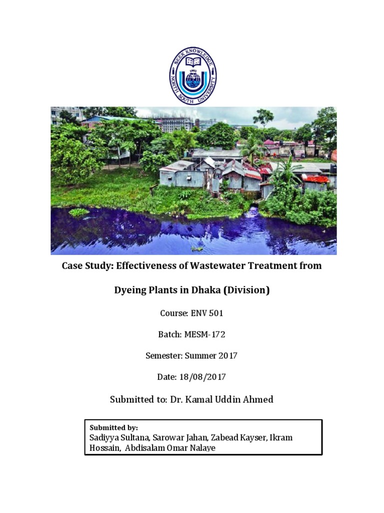 Dhaka Dyeing Wastewater Study | PDF | Water Treatment | Wastewater