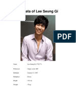 Biodata of Lee Seung Gi