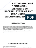 Comparative Analysis of Financial Statements of Pacetel Systems PVT LTD.' Using Accounting Ratios