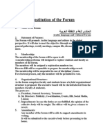 Proposed Constitution of The Forum
