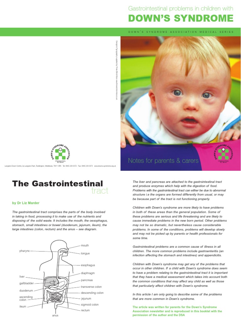 Down'S Syndrome Gastrointestinal Problems in Children With PDF