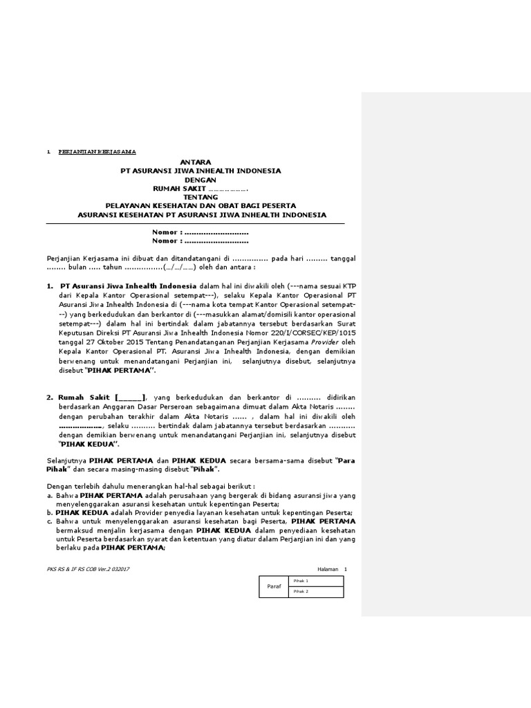 Draft Pks Cob Rs Tmc 1 Inhealth Silver Docx