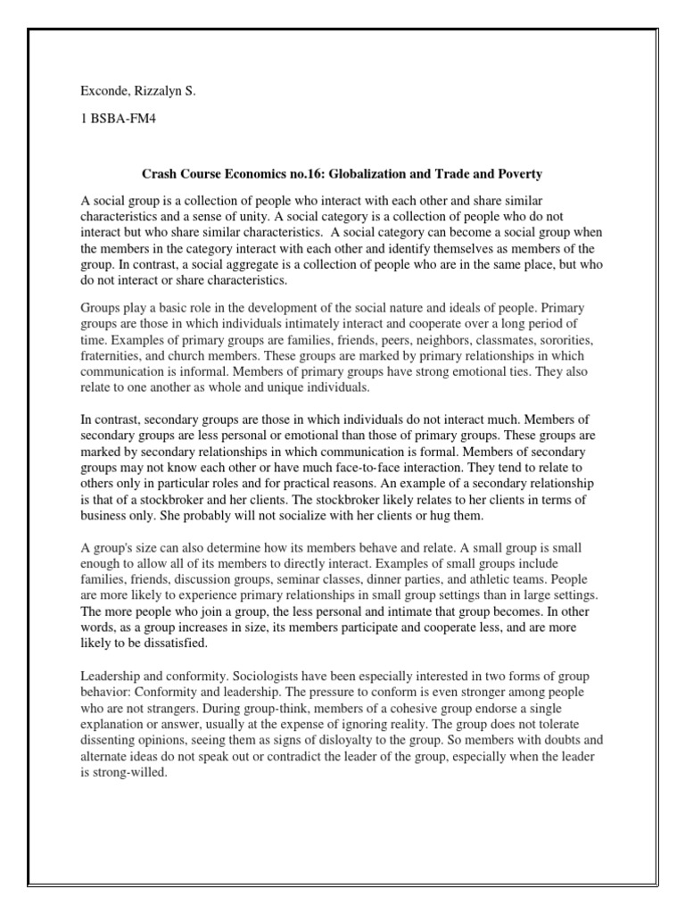 Crash Course Economics No.16 Globalization and Trade and Poverty PDF