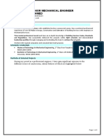 Senior Mechanical Engineer Shaik Khaleel Ahmed: Executive Career Summary