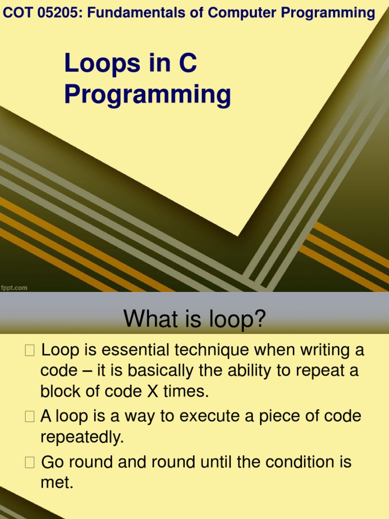 Loops in C Programming | PDF | Control Flow | Computer Engineering