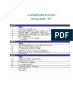 Dell Compellent Essentials: Training Agenda (3 Days)